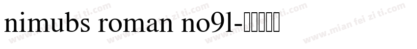 nimubs roman no9l字体转换